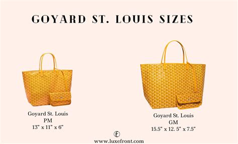 goyard saint louis misure|Goyard st louis tote sizes.